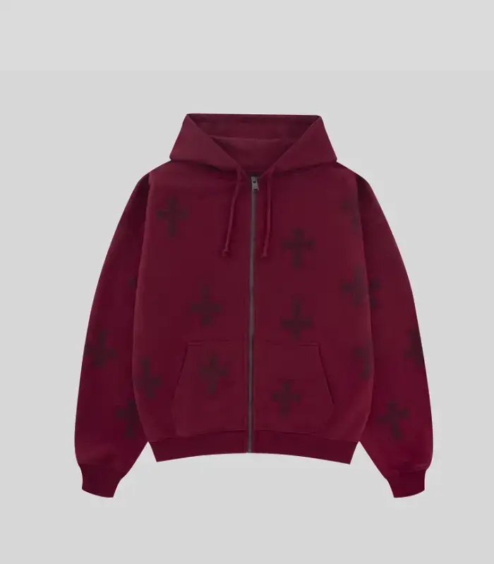 New Project 17.webp DARK RED RHINESTONE HOODIE