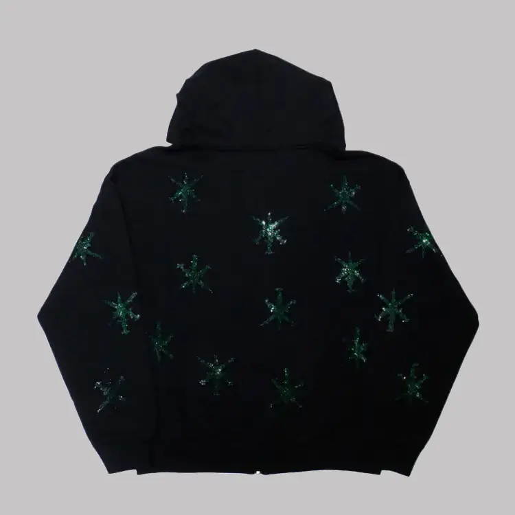 New Project.webp DAGGER RHINESTONE HOODIE BLACK
