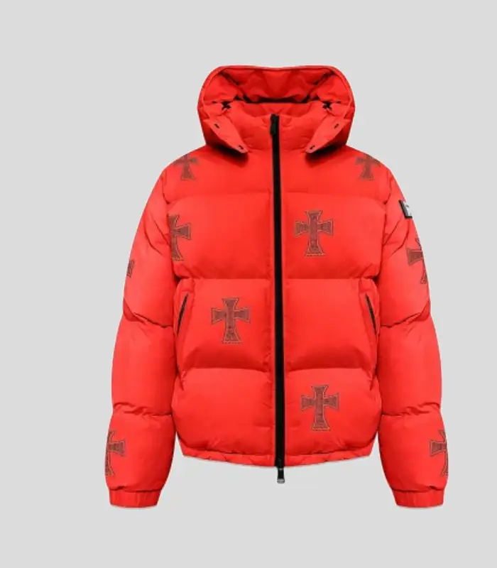 UNKNOWN LONDON Cross Rhinestone Puffer Jacket.webp UNKNOWN LONDON / Cross Rhinestone Puffer Jacket