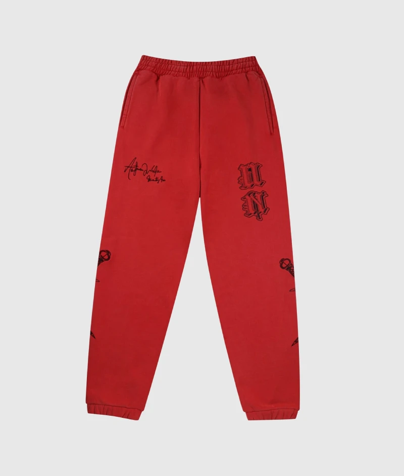Unknown London Dagger Joggers Red 3.webp Unknown London Dagger Joggers Red 3.webp