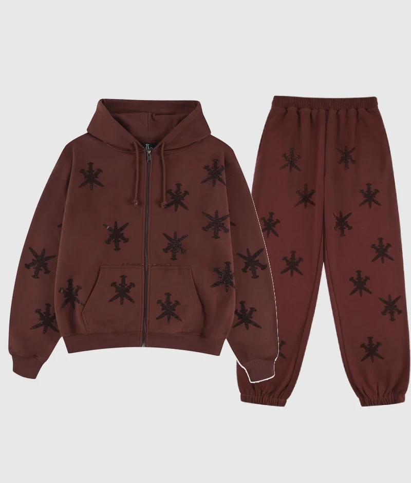 Unknown London Rhinestone Tracksuit Brown 1.webp Unknown London Rhinestone Tracksuit Brown