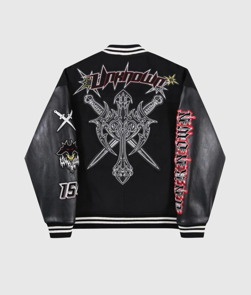 Unknown London Team Jacket Black 2.webp Unknown London Team Jacket Black